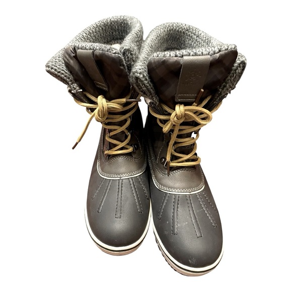 GLOBALWIN Women’s Winter Snow Boots Black and Gray with Yellow Laces siz… - Picture 5 of 5